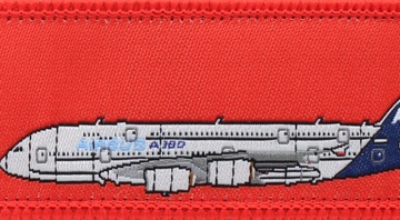Airbus A380 tkany brelok REMOVE BEFORE FLIGHT