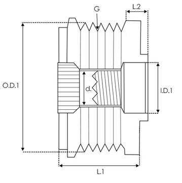 фото thumb №12, Колесо пасове генератора as-pl afp0087 літенс