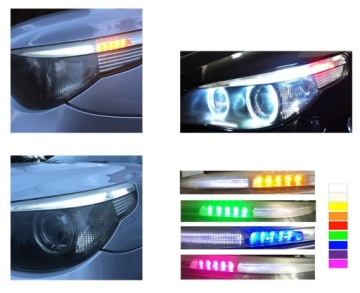 Накладки на фары led bmw e60 маркер eyebrows разные цвета в Украине, фото thumb