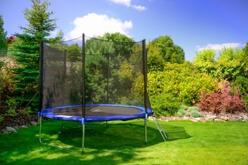 TRAMPOLINA OGRODOWA 312CM Z SIATKĄ DRABINKA FUNFIT