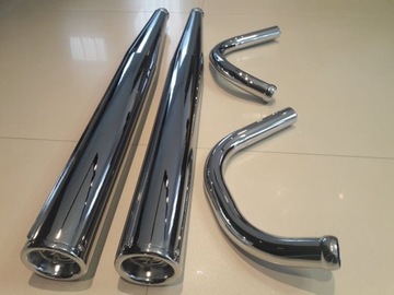 Глушители + колена Jawa TS 350 638 низкие глушители