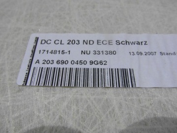 фото thumb №7, Потолок mercedes w203 clc 08-11r