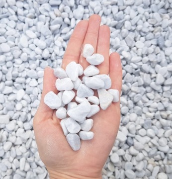 Бело-серая галька Bianco Carrara 20 кг
