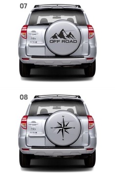 Naklejki Toyota RAV4 SUZUKI na koło zapasowe 4X4