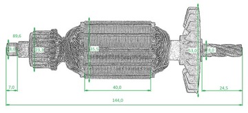 Ротор Hitachi DH24 PB2 PC2 PD2