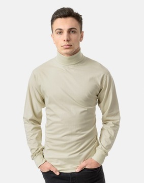 Elegancki Golf Męski cienki sweter AREK r L beżowy
