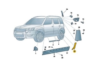 фото thumb №1, Плівка молдинг захисна підкрилок двері skoda yeti