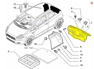 фото thumb №1, Поріг багажника fiat grande punto новий оригінал