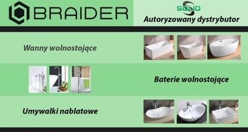 BRAIDER SALANEA ОТДЕЛЬНОСТОЯЩАЯ ВАННА 180 + СИФОН