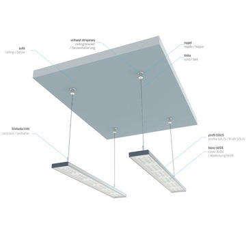 СВЕТОДИОДНЫЙ АЛЮМИНИЕВЫЙ ПРОФИЛЬ 2м SOLIS 3xLED SILVER + ЛАМПА
