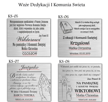 PAMIĄTKA KOMUNIA ŚWIĘTA OBRAZEK SREBRNY + GRAWER