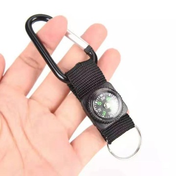 КАРАБИН С КОМПАСОМ БРЕЛОК SHAKEL EDC SURVIVAL