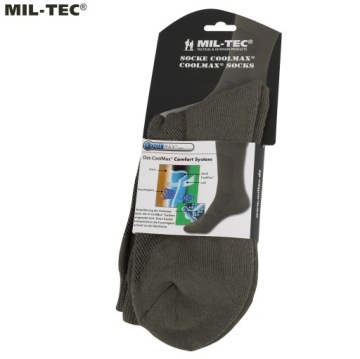 Mil-Tec Термоактивные короткие носки COOLMAX Oliv 46-48