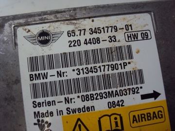 фото thumb №4, Модуль датчик подушка безопасности mini cooper s r56 06-