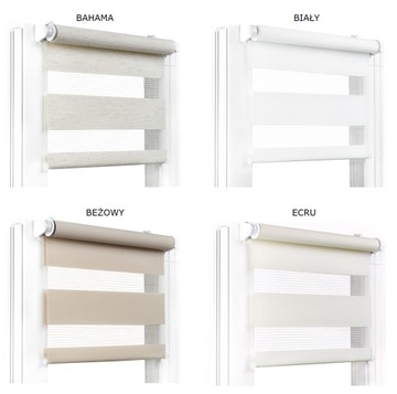 ROLETA DZIEŃ NOC 38x150 CM NAPINACZ RÓŻNE KOLORY