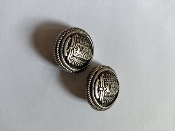 GUZIK METALOWY-STARE SREBRO- HERB - guziki - 20 mm