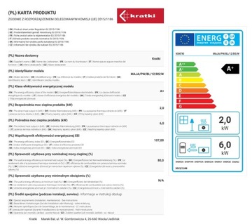 KOMINEK wkład wodny EKO lewy rama 76 akcesoria