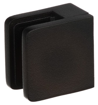 СТЕКЛЯННАЯ РУЧКА ДЛЯ СТЕКЛЯННЫХ БАЛЮСТРАД INOX 45x45 ЧЕРНАЯ