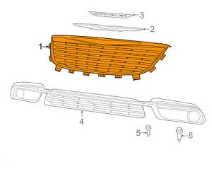 фото thumb №2, Решётка chrysler town&country 2011-14 хром