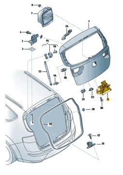 фото thumb №3, Замок багажника крышки капота зад seat altea xl aso