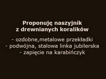 NASZYJNIK męski KORALIKI ** 39 [N339]