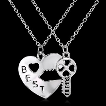 ОЖЕРЕЛЬЕ ДРУЖБА сердце ЛУЧШИЕ ДРУЗЬЯ BFF X2