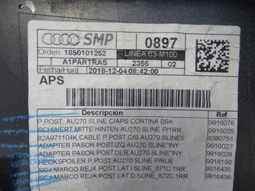 фото thumb №6, Бампер задний audi a1 81a s-line