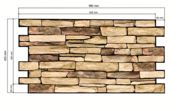 Стеновые панели ПВХ 3D STONE НАТУРАЛЬНЫЙ КАМЕНЬ СЛАНЕЦ
