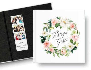 Свадебная гостевая книга, черные открытки и фотокабина Instax Polaroid
