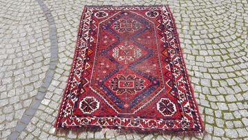 СТАРЫЙ ПЕРСИДСКИЙ КОВЕР КАШКАИ ИРАН 110/170