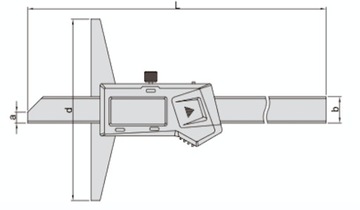 Электронный глубиномер Ins 150 мм 1141-150A