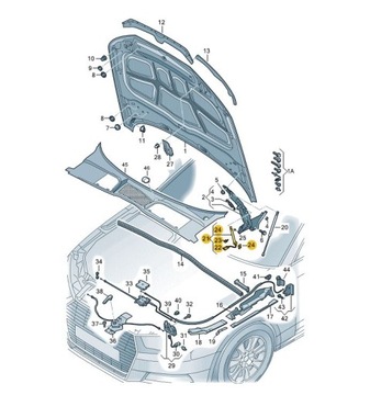 ПУСКОВОЙ КАРТРИДЖ ЗАЩИТЫ ПЕХОДОВ AUDI A4 A5 B9 ASO