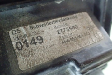 Audi a8 d5 4n молдинг порог порог левая 4n4853855 Недорого, фото thumb