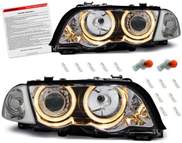 фото thumb №1, Bmw 3 e46 98-01 sedan лампы фары хром кольца