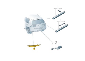 фото thumb №2, Отражатель отражающие свет vw golf vii gti/gtd lew