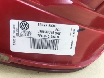 фото thumb №3, Vw touareg 7p лампа левая задняя 7p6945094b
