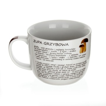 KUBEK miska na zupę DO ZUPY 730 ml GRZYBOWA