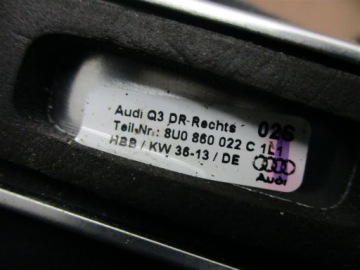 Рейлинги кровельные правая левая  хром матовый audi q3 sq3 rsq3 8u0860022c с Разборки, фото thumb