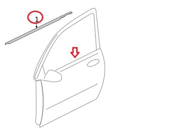 фото thumb №6, Планка дверь outlander 12 - 21 накладка хром