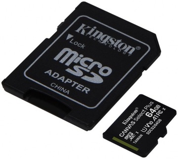 Карта Kingston Canvas Select Plus, 64 ГБ, SDXC, SDC2/64 ГБ, UHS-I U3 (класс 1)