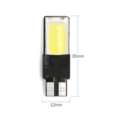 СВЕТОДИОДНАЯ ЛАМПОЧКА 2 COB 12 CHIP W5W T10 CANBUS БЕЛАЯ