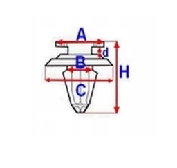 фото thumb №4, Штифт клипса обивка renault master iii 10 sztuk