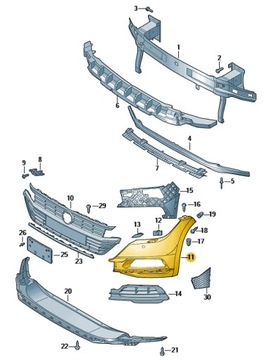 фото thumb №3, Бампер панель фары vw arteon r-line левая