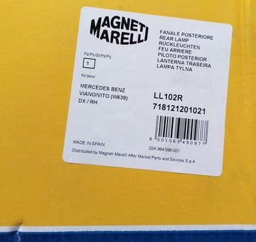 фото thumb №6, Магнит mareli лампа правый зад mercedes vito viano
