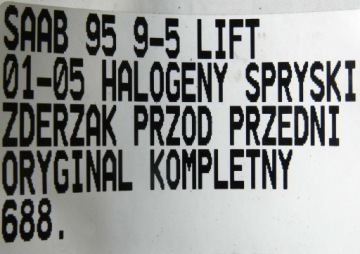 688.zderzak перед передній saab 95 9-5 рестайлінг  омивачі Київ, фото thumb