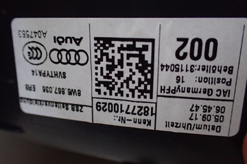 фото thumb №10, Audi a5 8w оббивка обшивка права led 8w6867036