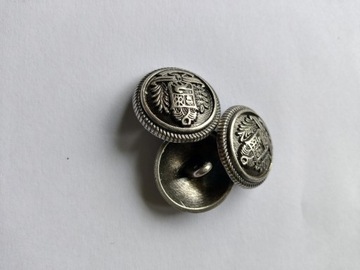 GUZIK METALOWY-STARE SREBRO- HERB - guziki - 20 mm