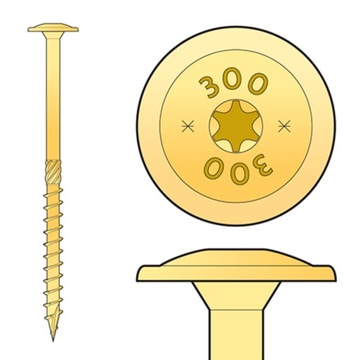 Wkręt ciesielski z podkładką 6x80 torx 100szt DMX