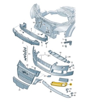 фото thumb №3, Решітка решітка радіатора заглушка бампера audi tt ліва aso