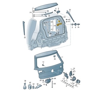 фото thumb №10, Захист джгути кришки зад vw seat skoda 5g6971829b